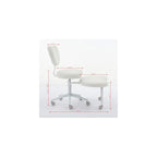 Ergonomic ADHD Criss Cross Legged Office Desk Chair - Meditation Kneeling Yoga Chair Adjustable Height with Wheels Lumbar Support, 360° Swivel Wider Footrest for Home Work, White
