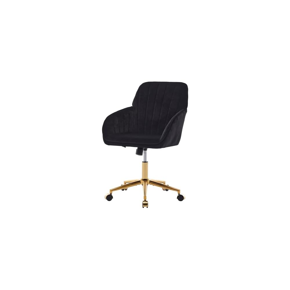 Green Velvet Swivel Vanity Makeup Chair with Wheels