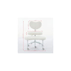 Ergonomic ADHD Criss Cross Legged Office Desk Chair - Meditation Kneeling Yoga Chair Adjustable Height with Wheels Lumbar Support, 360° Swivel Wider Footrest for Home Work, White