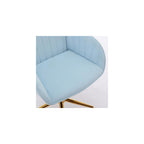 Green Velvet Swivel Vanity Makeup Chair with Wheels