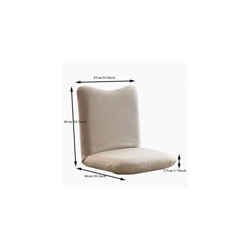 LSLYTQ Floor Chair, Lazy Sofa Floor Chair, Folding Meditation Chair, Portable Padded Floor Chair with Back Support for Gaming Resting Reading, Legless Floor Seat for Adults Meditation Chair