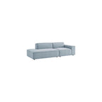 Modway Restore Performance Fabric Upholstered 2-Piece Modular Loveseat in Sky – Low Profile Sectional Sofa with Right-Facing Armchair and Left-Facing Armless Chaise