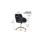 Green Velvet Swivel Vanity Makeup Chair with Wheels