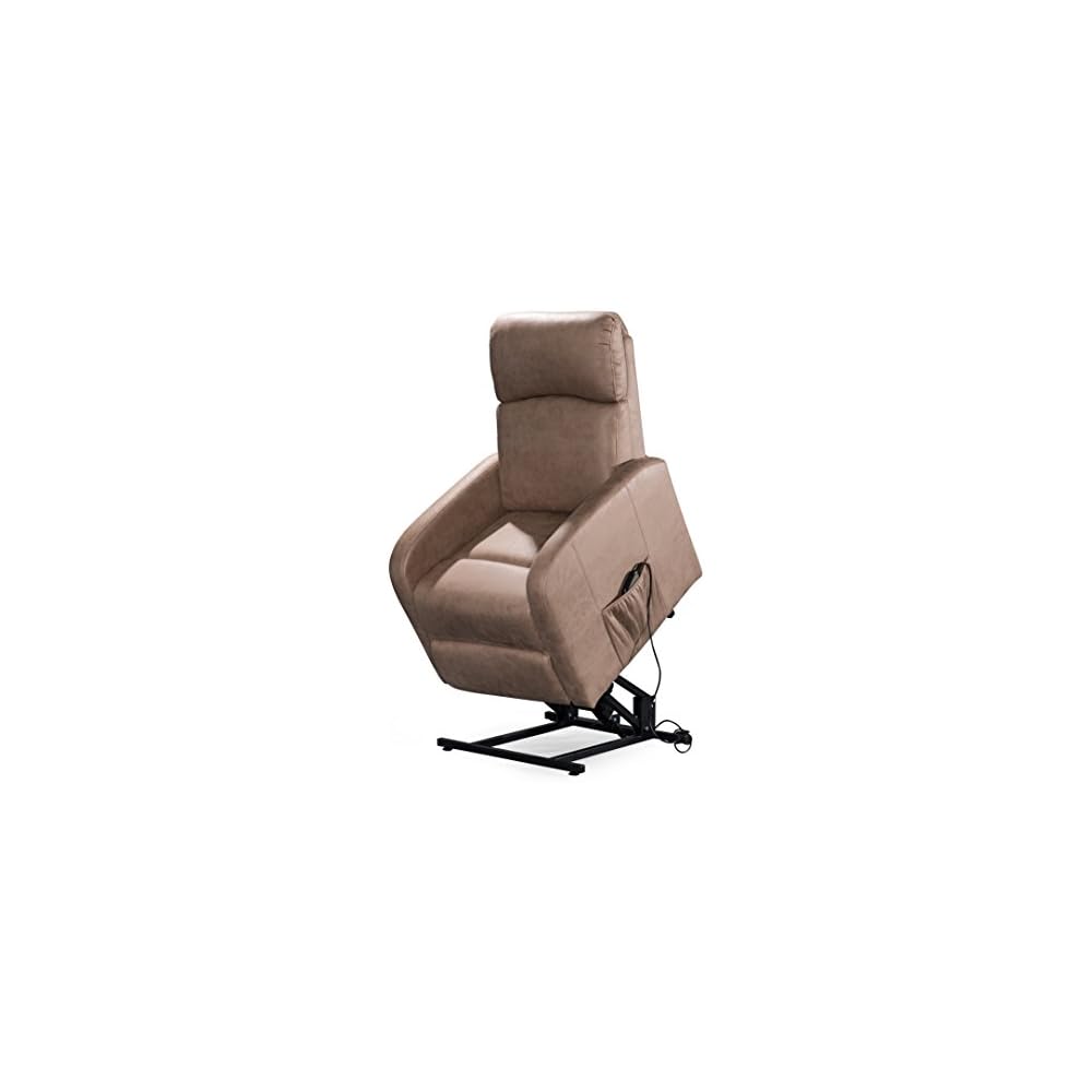 Major-Q Taupe Comfort Electric Leather Lift Recliner Chair (SH8084554)