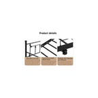 Convertible Modern Twin Size Metal Daybed Couch Pull Out Trundle Sofa Bed 2 in 1 Convertible Sleeper Daybed Sofa Bed Frame for Bedroom Living Room Guest Room Office Black One Size