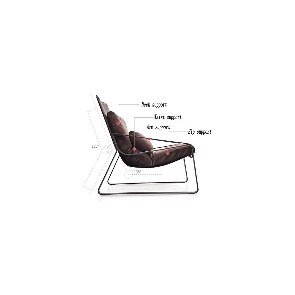 Renovation House Recliners Italian Minimalist Saddle Leather Lounge Chair Designer Lazy Couch Chair Bedroom Living Room