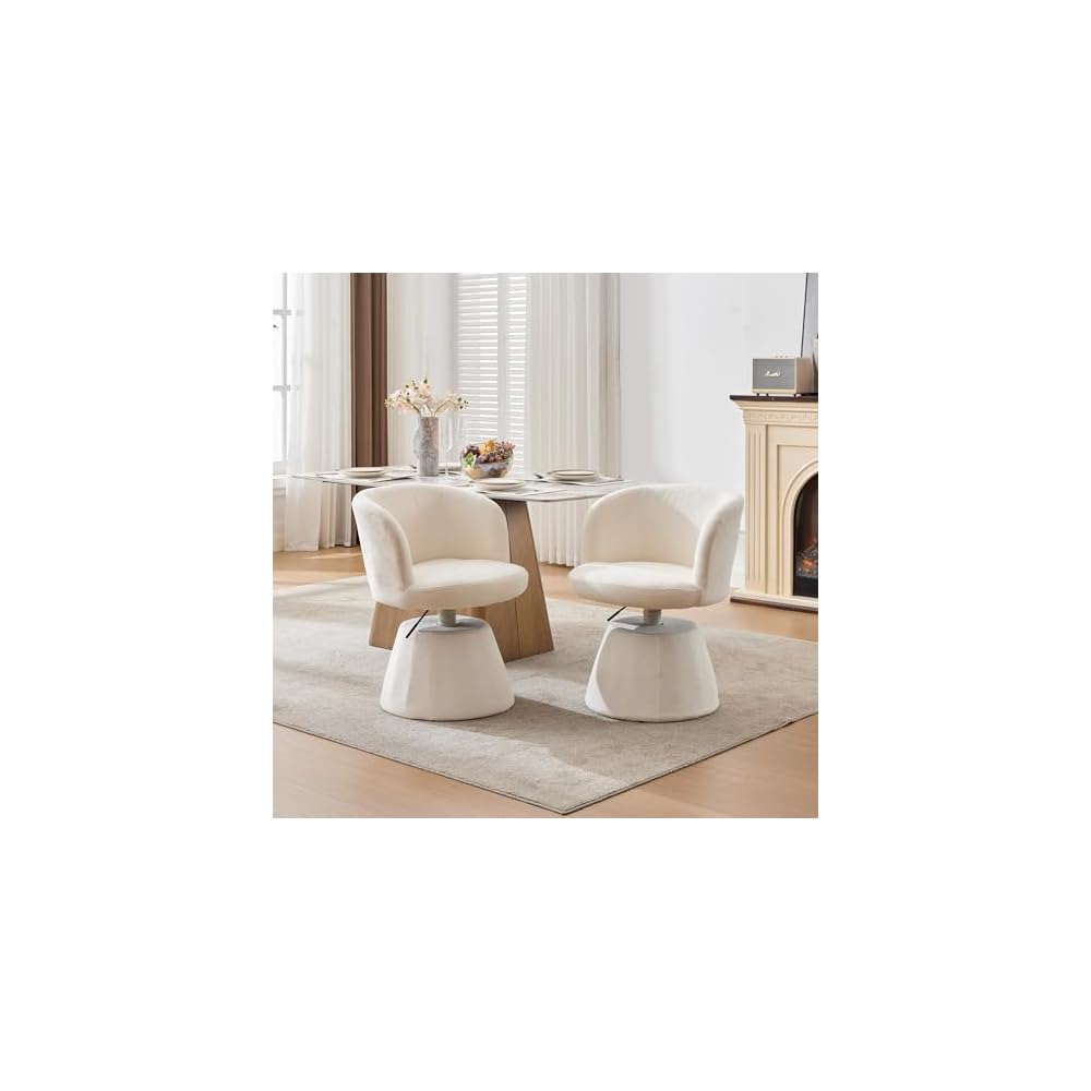 Green Velvet Swivel Vanity Makeup Chair with Wheels