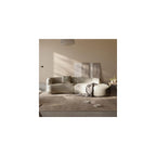 Acanva Modern Curved Living Room Sofa Fabric Swatch, Boucle-Light Coffee