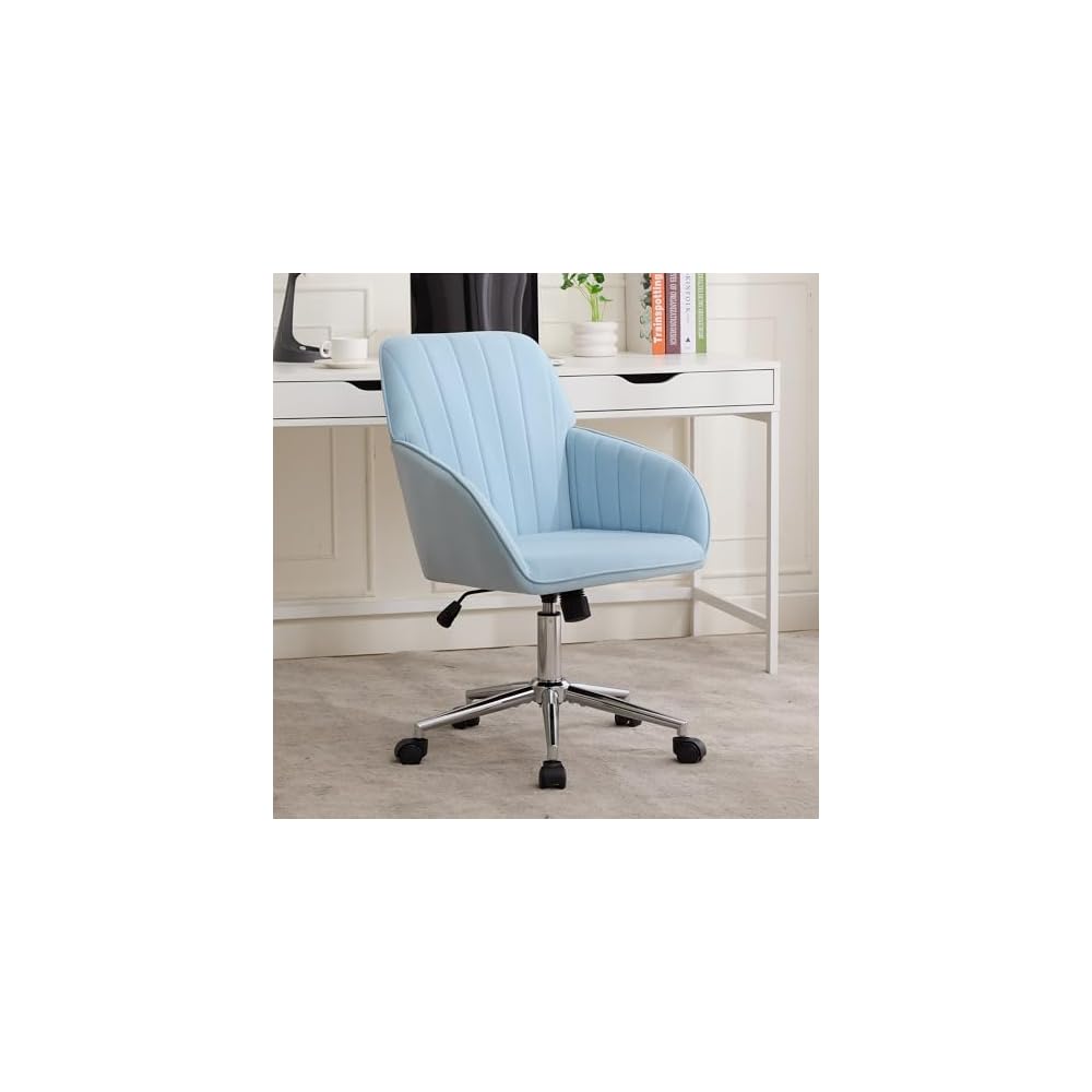 Green Velvet Swivel Vanity Makeup Chair with Wheels