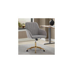 Green Velvet Swivel Vanity Makeup Chair with Wheels