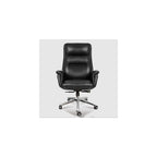 Executive Office Chair Big and Tall Tilt Function Swivel Computer Chair PU Leather Simple Comfortable Sedentary Boss Chair (Color : Gray Size : Cowhide) (Black Cowhide)