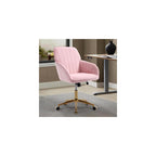 Green Velvet Swivel Vanity Makeup Chair with Wheels