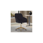 Green Velvet Swivel Vanity Makeup Chair with Wheels