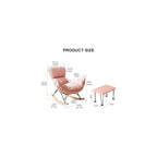 aby Nursery with Ottoman Mid Century Modern Rocker Recliner for Living Room Leather Armchair for Comfortable Leisure Time