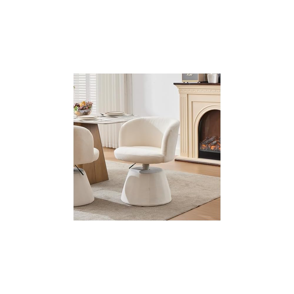 Green Velvet Swivel Vanity Makeup Chair with Wheels