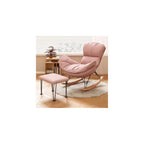 aby Nursery with Ottoman Mid Century Modern Rocker Recliner for Living Room Leather Armchair for Comfortable Leisure Time