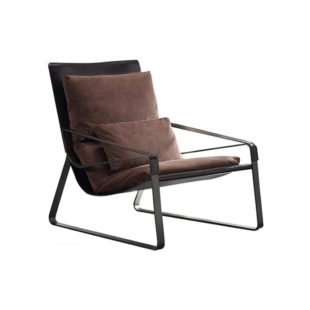 Renovation House Recliners Italian Minimalist Saddle Leather Lounge Chair Designer Lazy Couch Chair Bedroom Living Room