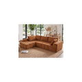 116" Modular Boneless Couch for Living Room, Modern Sectional Chenille Sofa with Oversized Deep Seat,Cloud Couch with L-Shape Chaise,No Assembly Required,Orange