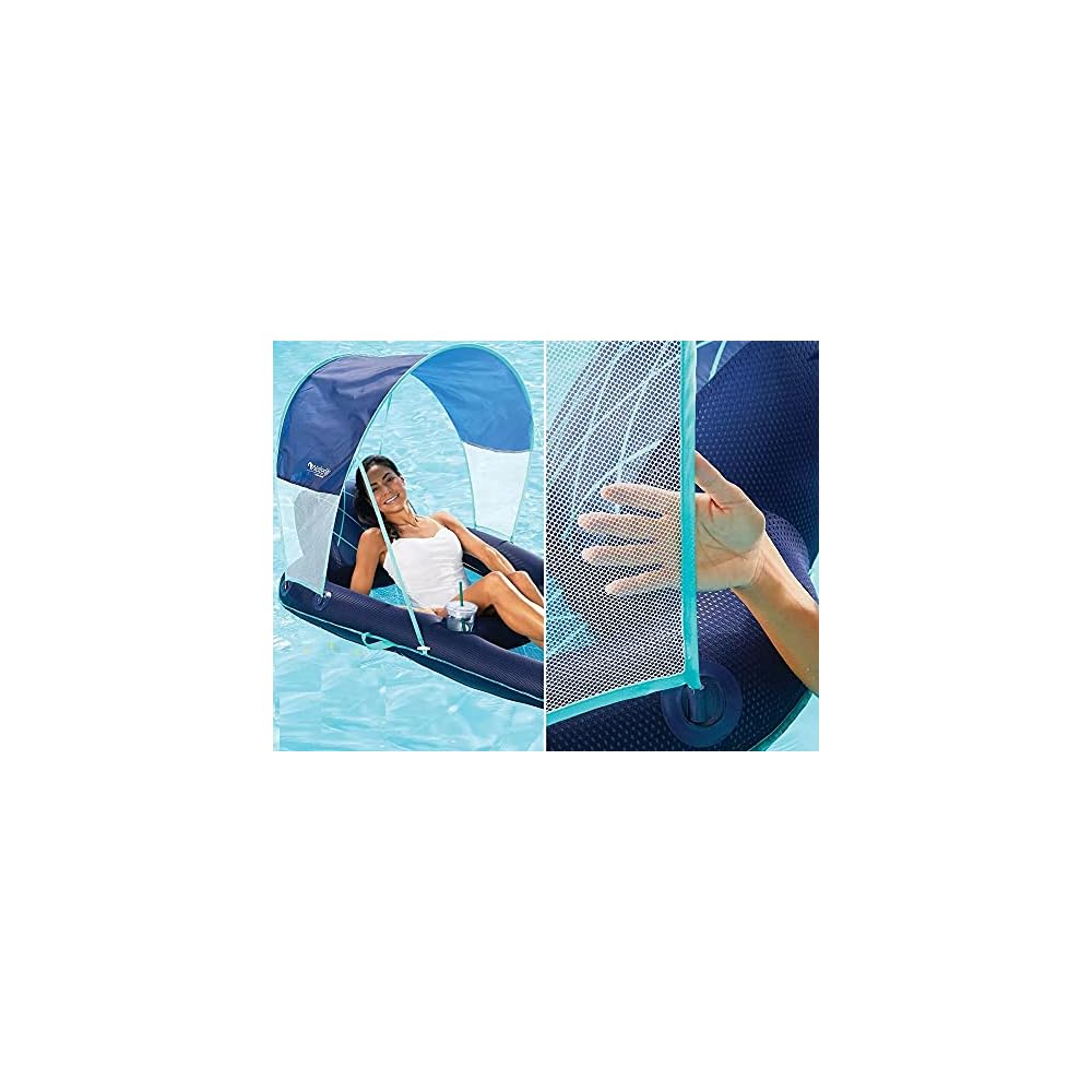 waterlife Ultimate Sunshade Recliner Fabric mesh Covered Pool Lounge