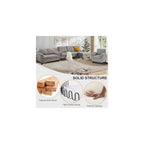 84" Convertible Sectional Sofa Set, 3 Seat L Shaped Couch with Reversible Chaise/Loveseat Sofa/Accent Chair, Polyester Fabre 3 Piece Sofa Set for Living Room, Light Grey