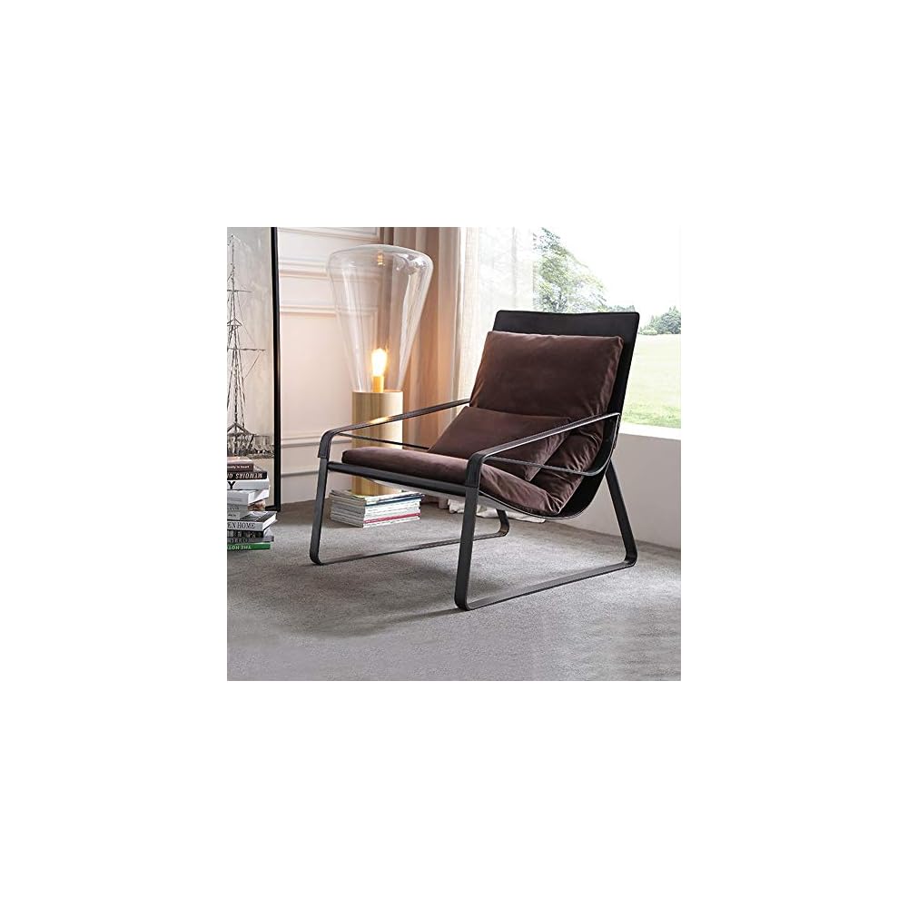 Renovation House Recliners Italian Minimalist Saddle Leather Lounge Chair Designer Lazy Couch Chair Bedroom Living Room