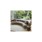 Acanva Modern Curved Living Room Sofa Fabric Swatch, Boucle-Light Coffee