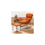aby Nursery with Ottoman Mid Century Modern Rocker Recliner for Living Room Leather Armchair for Comfortable Leisure Time