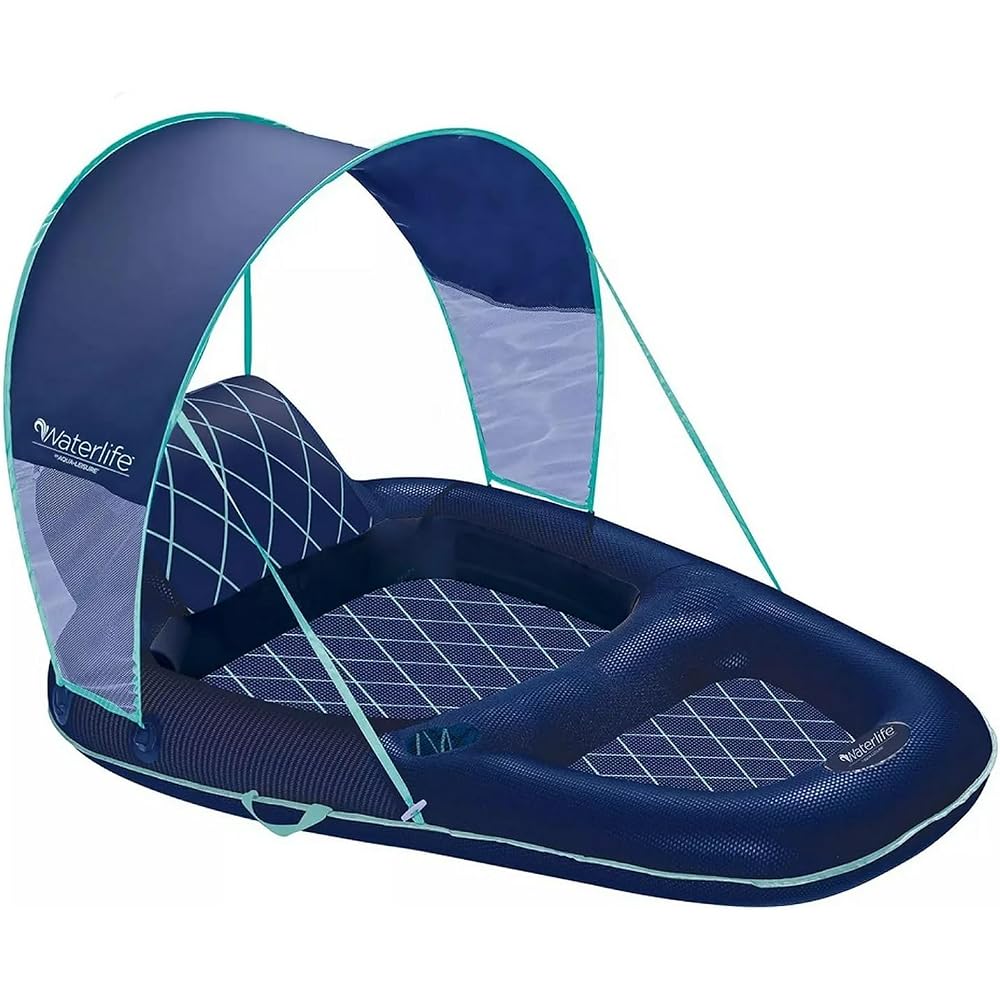 waterlife Ultimate Sunshade Recliner Fabric mesh Covered Pool Lounge