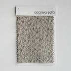 Acanva Modern Curved Living Room Sofa Fabric Swatch, Boucle-Light Coffee