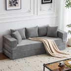 79" Convertible Folding Sofa Bed Queen, Sleeper Sofa Couch with Armrest