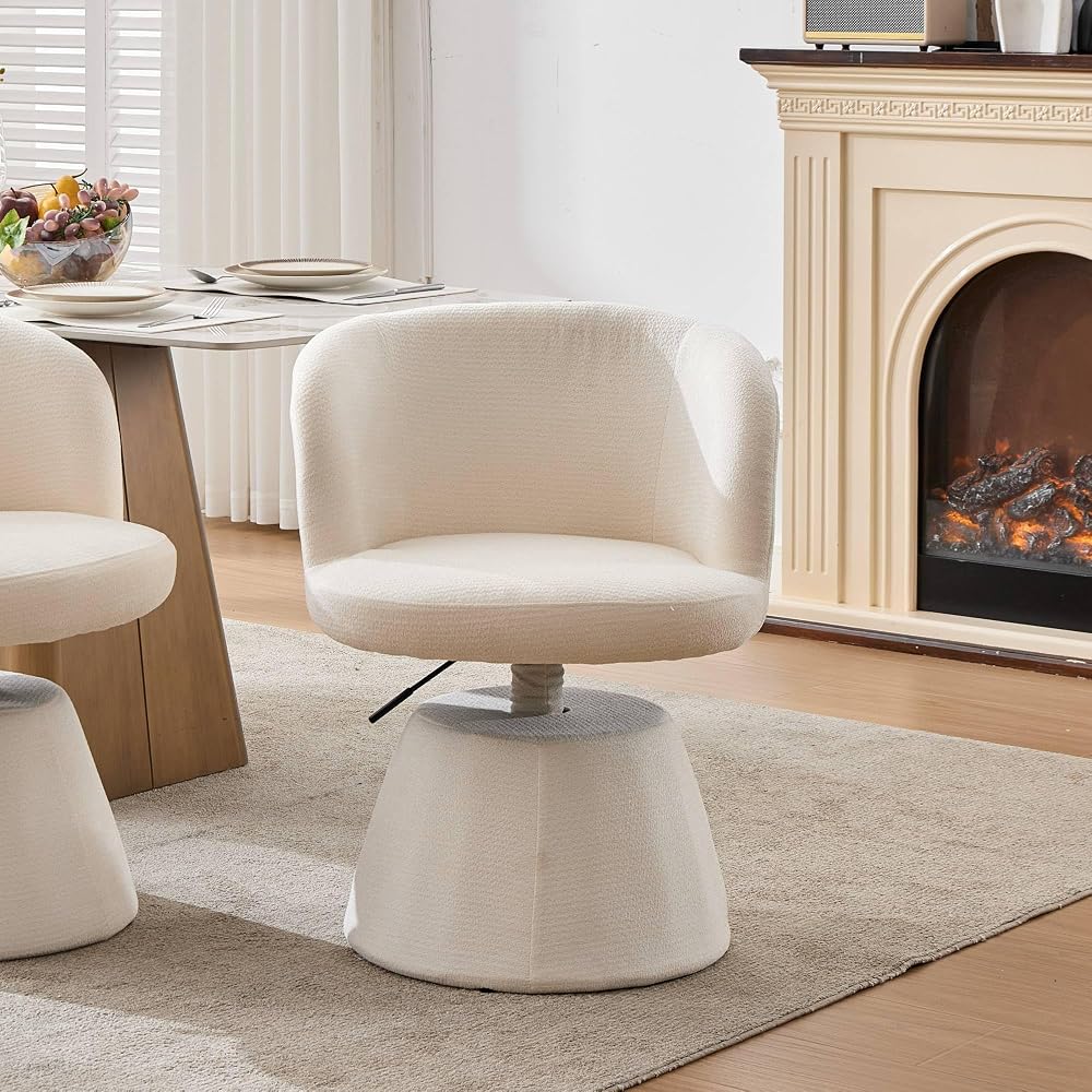 Green Velvet Swivel Vanity Makeup Chair with Wheels