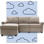 Serta Copenhagen Reclining Sectional with Left Storage Chaise - Oatmeal